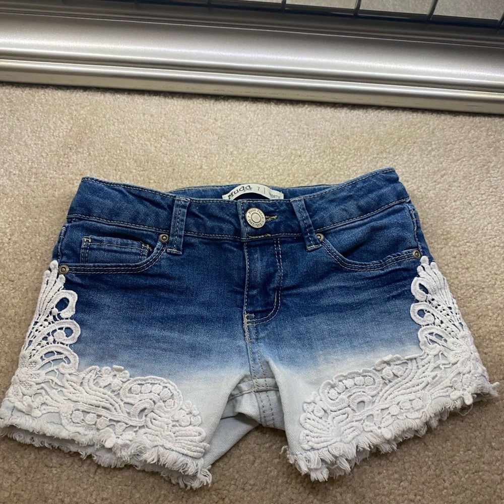 Mudd girls, 7 (girls) blue,white denim